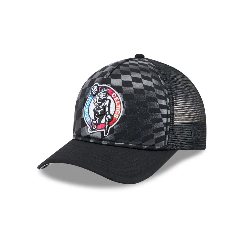 Boston Celtics Gradient Raceway 9FORTY M-Crown A-Frame Trucker Hat sold by New Era
