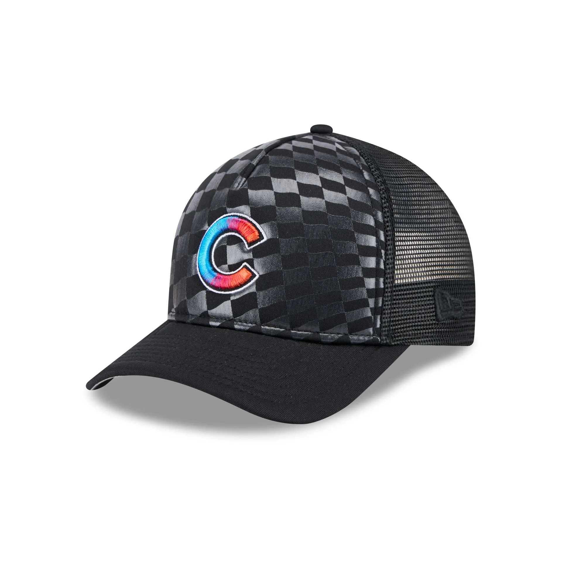 Chicago Cubs Gradient Raceway 9FORTY M-Crown A-Frame Trucker Hat sold by New Era