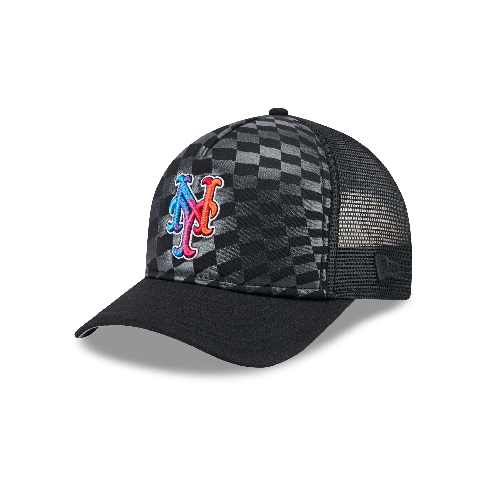 New York Mets Gradient Raceway 9FORTY M-Crown A-Frame Trucker Hat sold by New Era