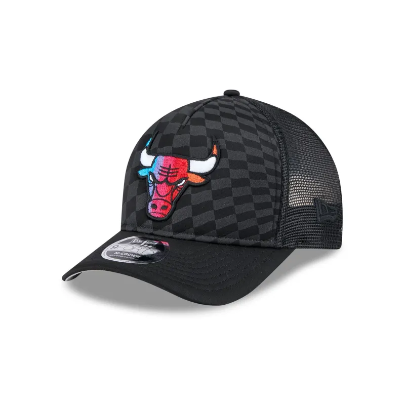 Chicago Bulls Gradient Raceway 9FORTY M-Crown A-Frame Trucker Hat sold by New Era