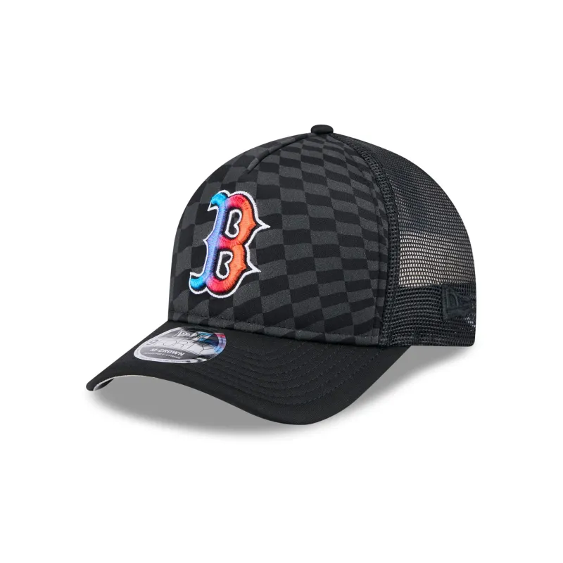 Boston Red Sox Gradient Raceway 9FORTY M-Crown A-Frame Trucker Hat sold by New Era
