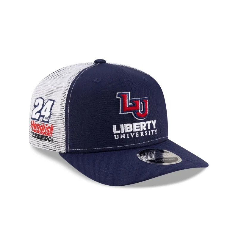Hendrick Motorsports William Byron Liberty University Partner 9SEVENTY Stretch-Snap Trucker Hat sold by New Era