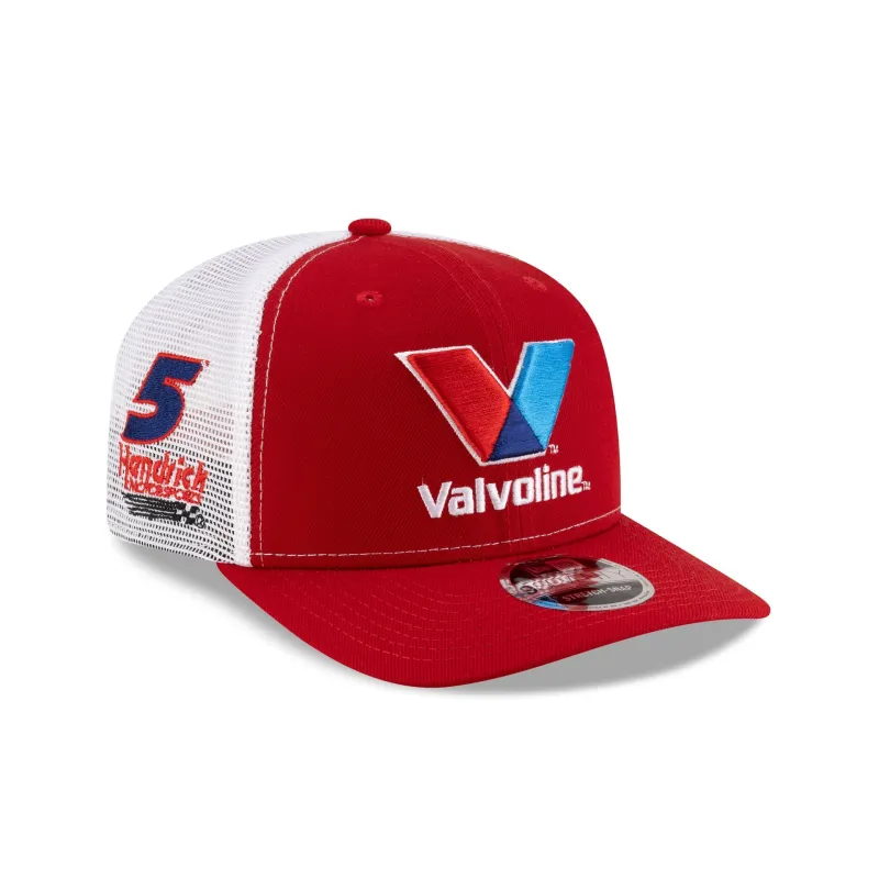 Hendrick Motorsports Kyle Larson Valvoline Partner 9SEVENTY Stretch-Snap Trucker Hat sold by New Era