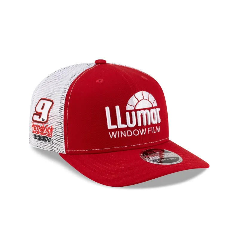 Hendrick Motorsports Chase Elliott LLumar Partner 9SEVENTY Stretch-Snap Trucker Hat sold by New Era