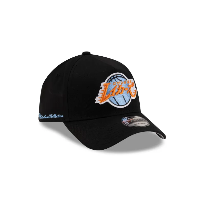 Hyperfly Katakana x Los Angeles Lakers 2025 All-Star Game Blue 9FORTY A-Frame Snapback Hat sold by New Era