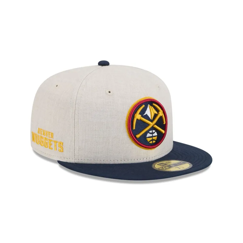 Denver Nuggets Linen 59FIFTY Fitted Hat sold by New Era