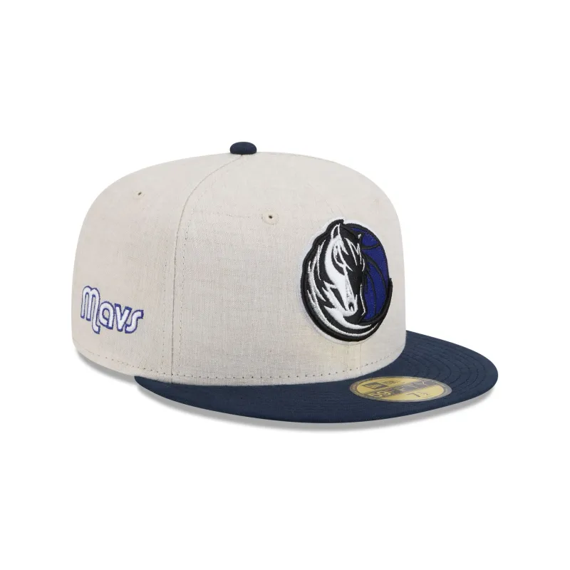 Dallas Mavericks Linen 59FIFTY Fitted Hat sold by New Era