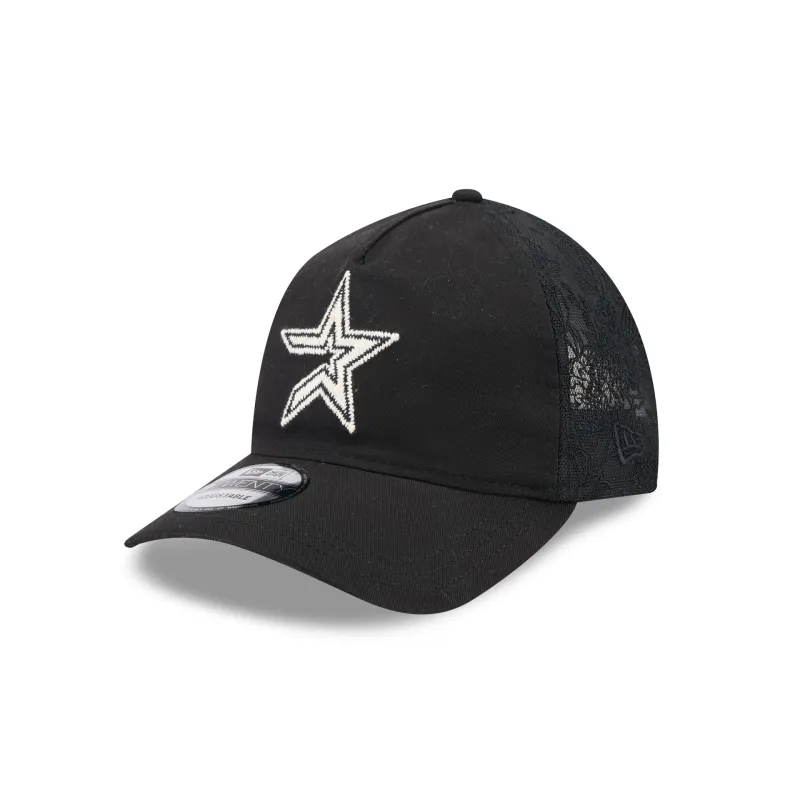 Houston Astros Embroidered Mesh 9TWENTY A-Frame Adjustable Hat sold by New Era
