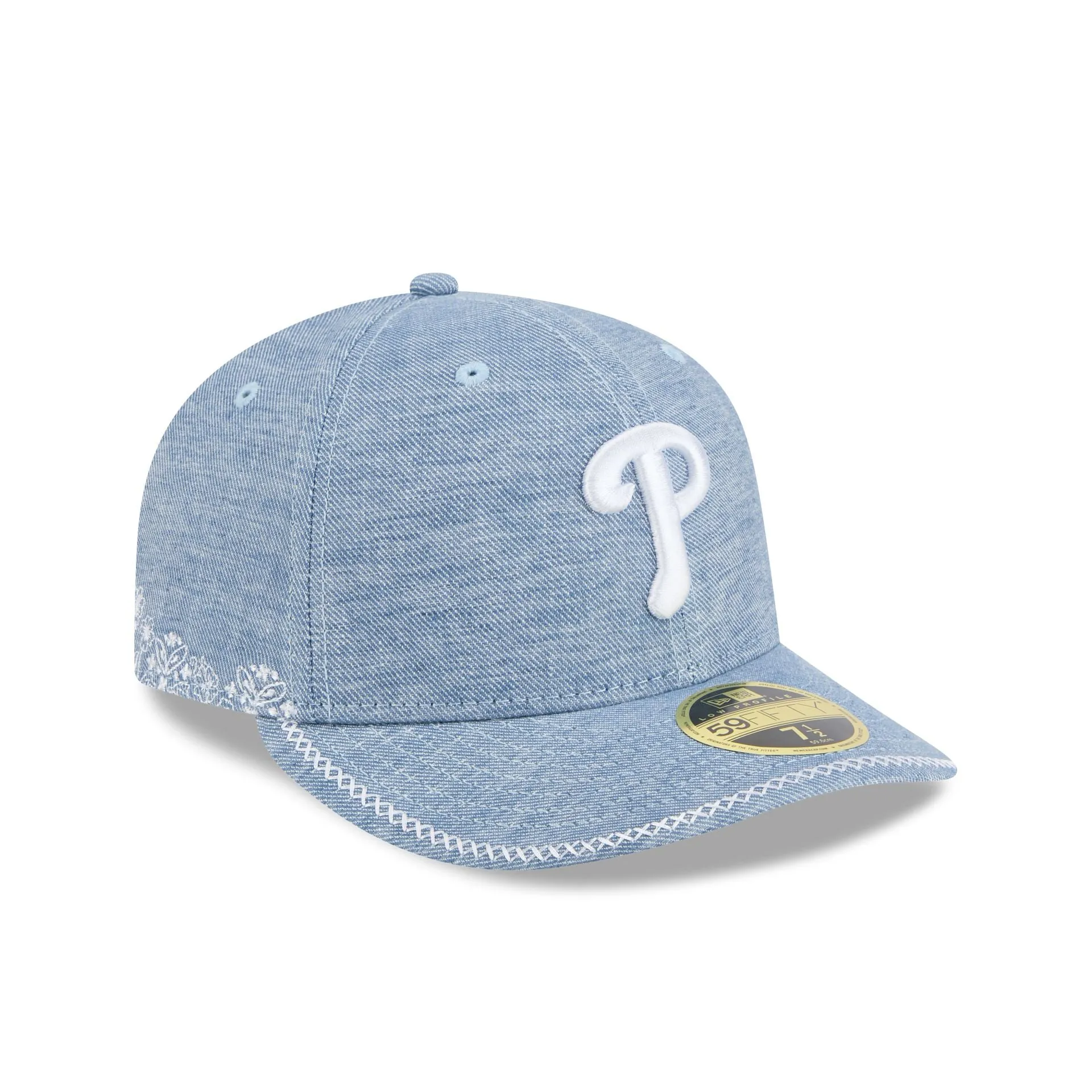 Philadelphia Phillies Hand Stitched Chambray Low Profile 59FIFTY Fitted Hat sold by New Era product image thumbnail 3