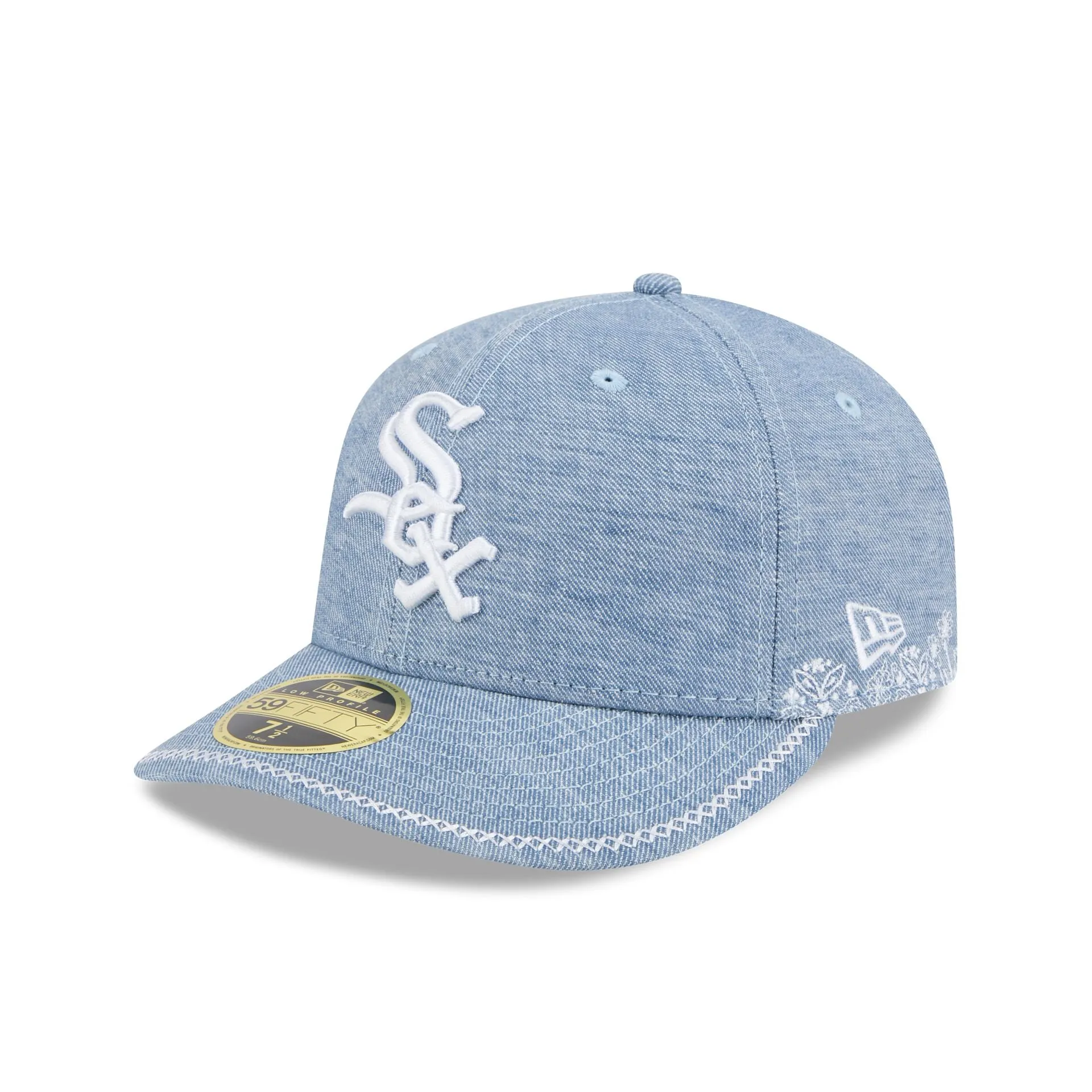 Chicago White Sox Hand Stitched Chambray Low Profile 59FIFTY Fitted Hat sold by New Era