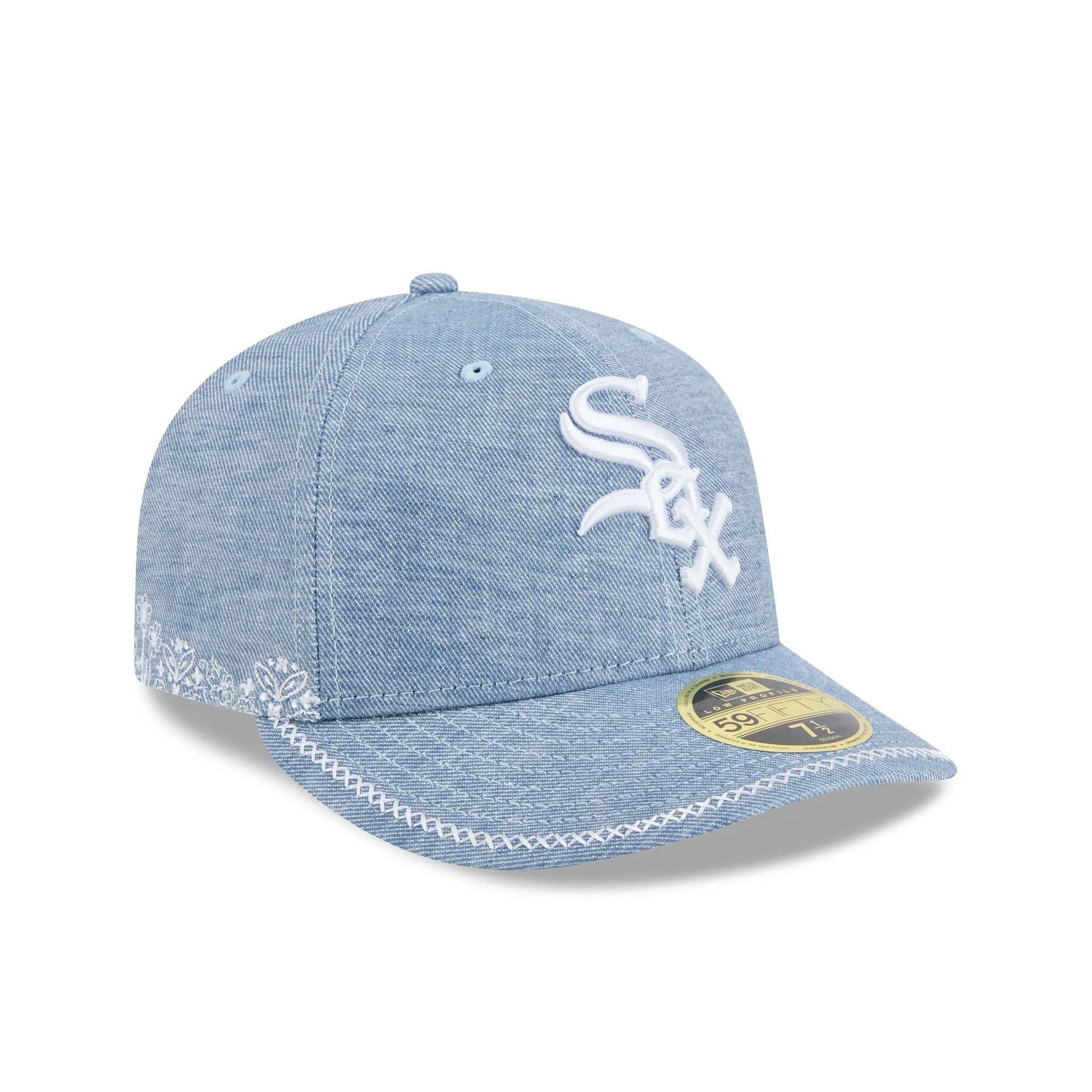 Chicago White Sox Hand Stitched Chambray Low Profile 59FIFTY Fitted Hat sold by New Era product image thumbnail 3