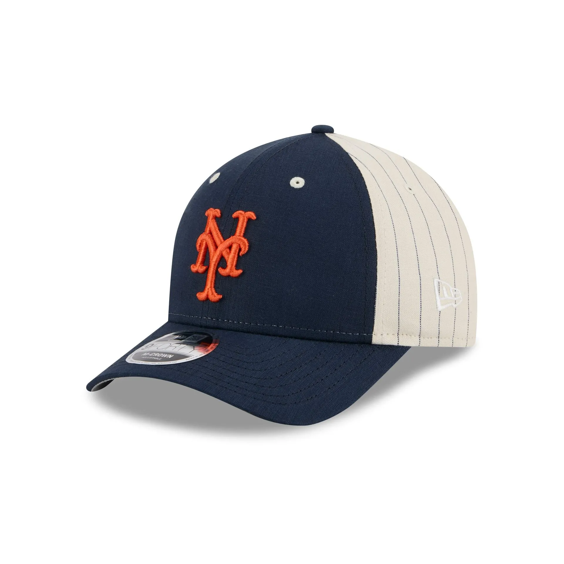 New York Mets Linen 9FORTY M-Crown Snapback Hat sold by New Era