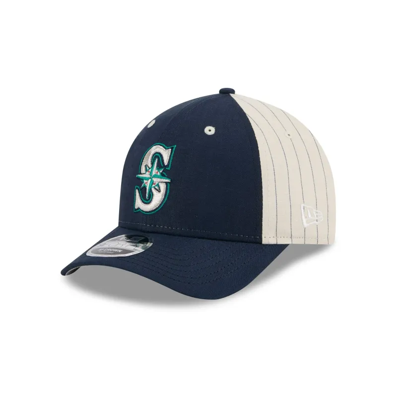 Seattle Mariners Linen 9FORTY M-Crown Snapback Hat sold by New Era