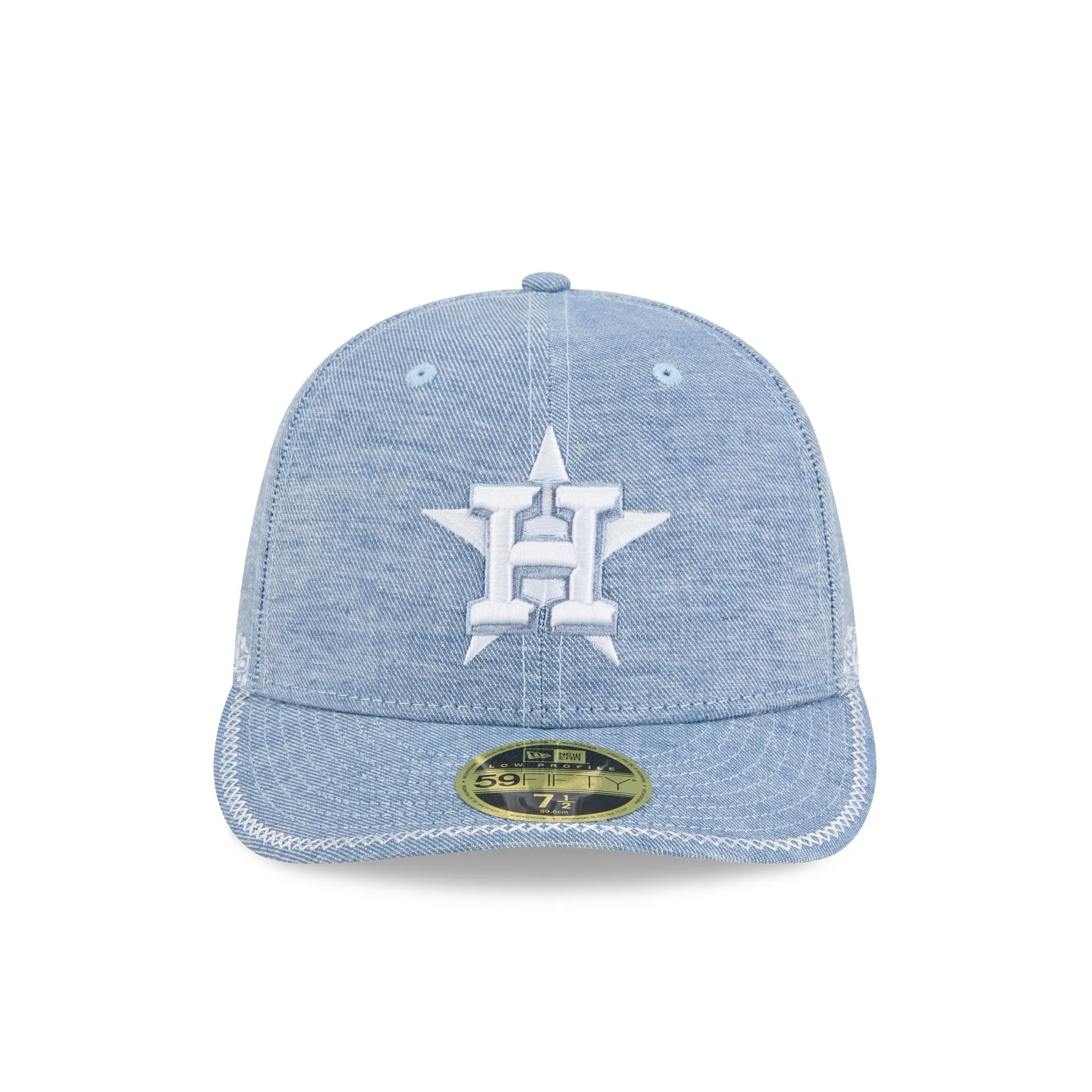 Houston Astros Hand Stitched Chambray Low Profile 59FIFTY Fitted Hat sold by New Era product image thumbnail 2