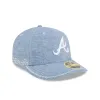 Atlanta Braves Hand Stitched Chambray Low Profile 59FIFTY Fitted Hat sold by New Era