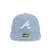 Atlanta Braves Hand Stitched Chambray Low Profile 59FIFTY Fitted Hat sold by New Era