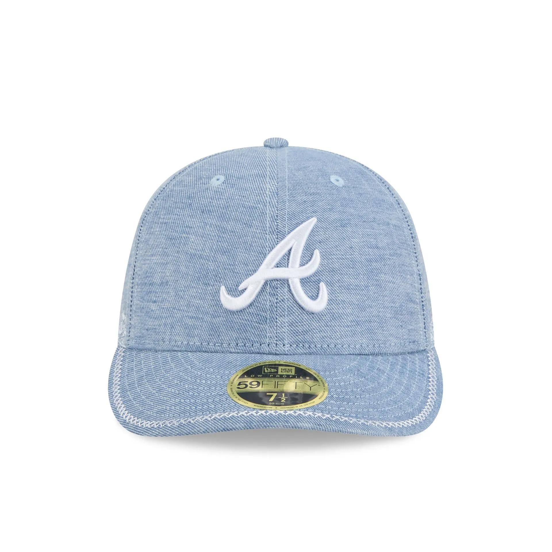Atlanta Braves Hand Stitched Chambray Low Profile 59FIFTY Fitted Hat sold by New Era product image thumbnail 2