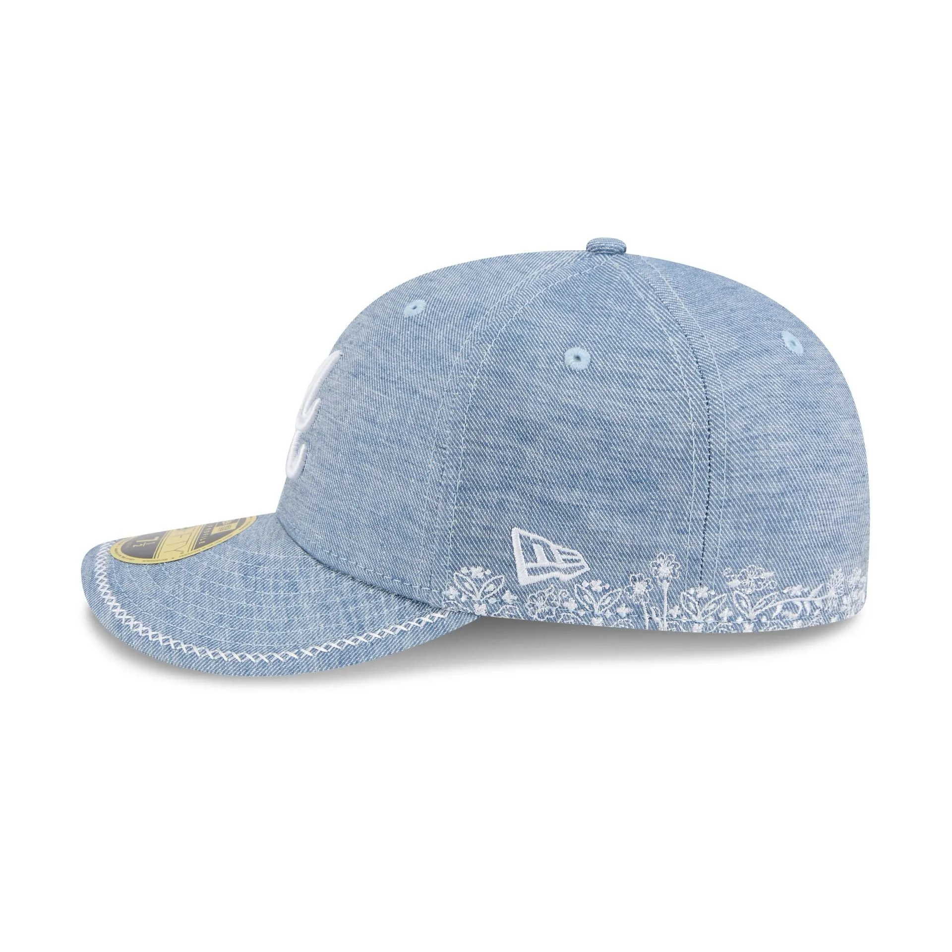 Atlanta Braves Hand Stitched Chambray Low Profile 59FIFTY Fitted Hat sold by New Era product image thumbnail 4