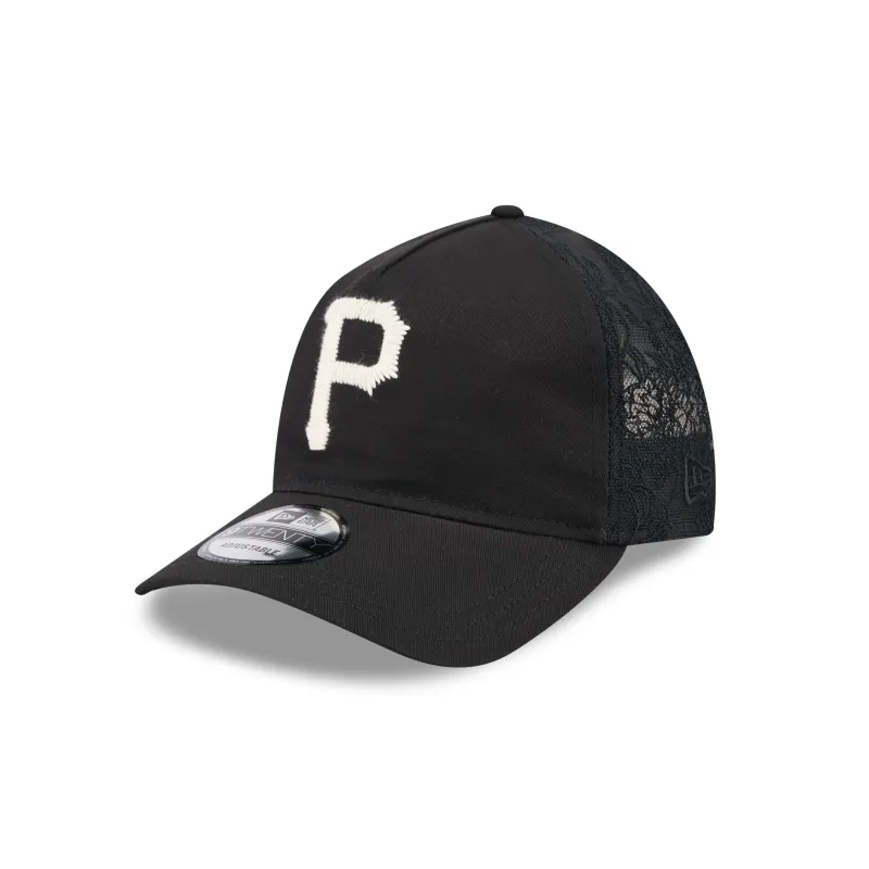 Pittsburgh Pirates Embroidered Mesh 9TWENTY A-Frame Adjustable Hat sold by New Era