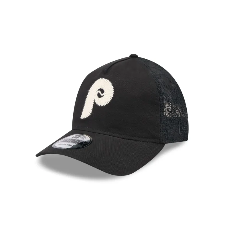 Philadelphia Phillies Embroidered Mesh 9TWENTY A-Frame Adjustable Hat sold by New Era