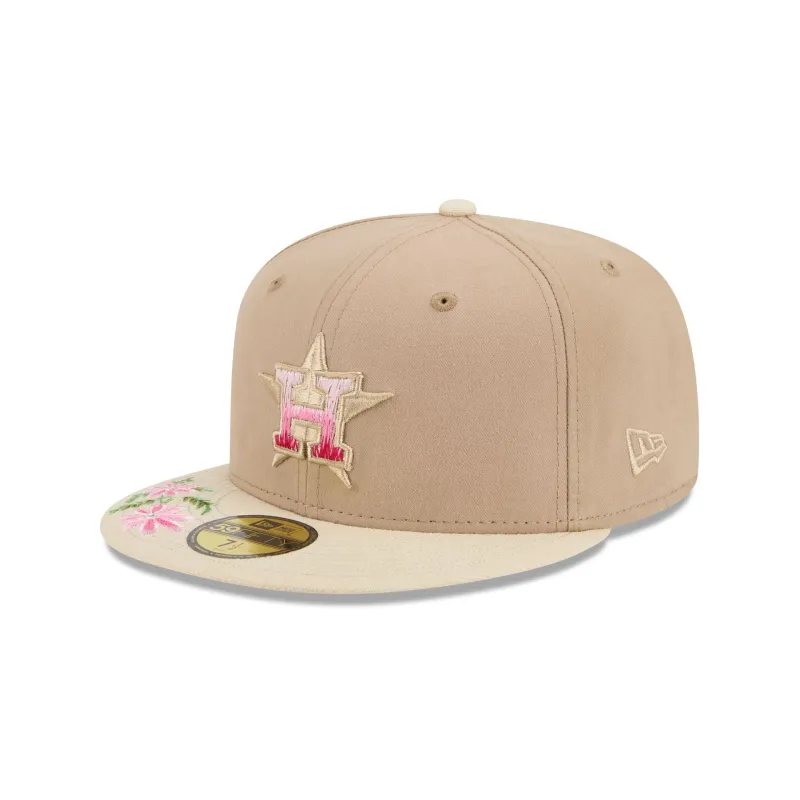 Houston Astros Hand Stitched Floral 59FIFTY Fitted Hat sold by New Era