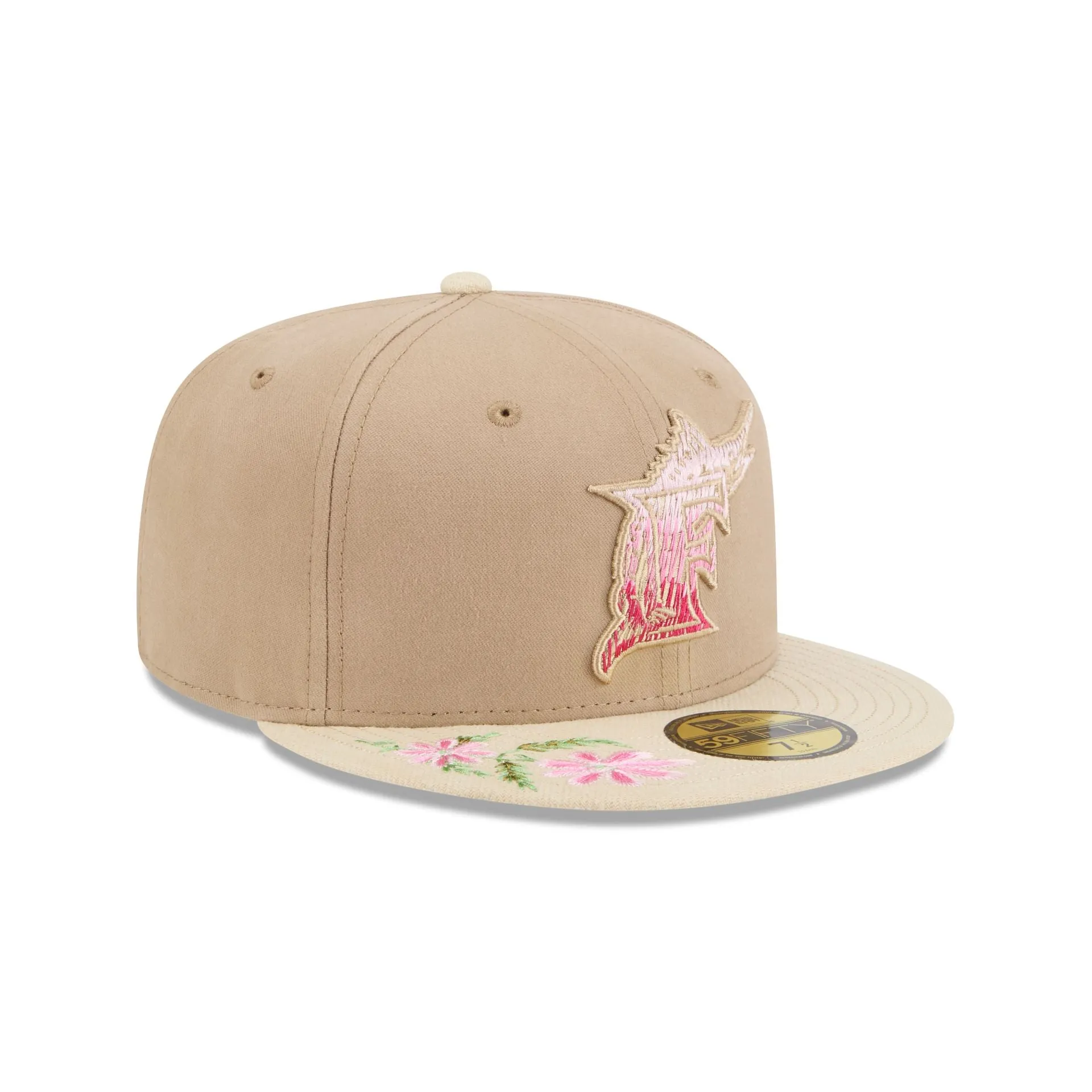 Miami Marlins Hand Stitched Floral 59FIFTY Fitted Hat sold by New Era product image thumbnail 3