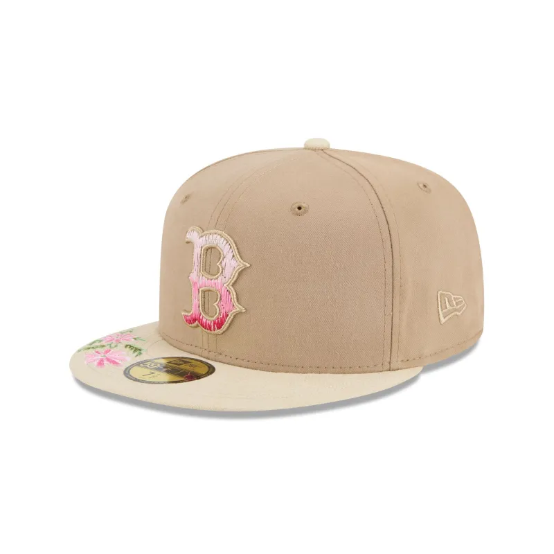 Boston Red Sox Hand Stitched Floral 59FIFTY Fitted Hat sold by New Era