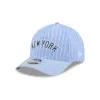 New York Yankees Pinstripe Linen 9FORTY M-Crown A-Frame Snapback Hat sold by New Era