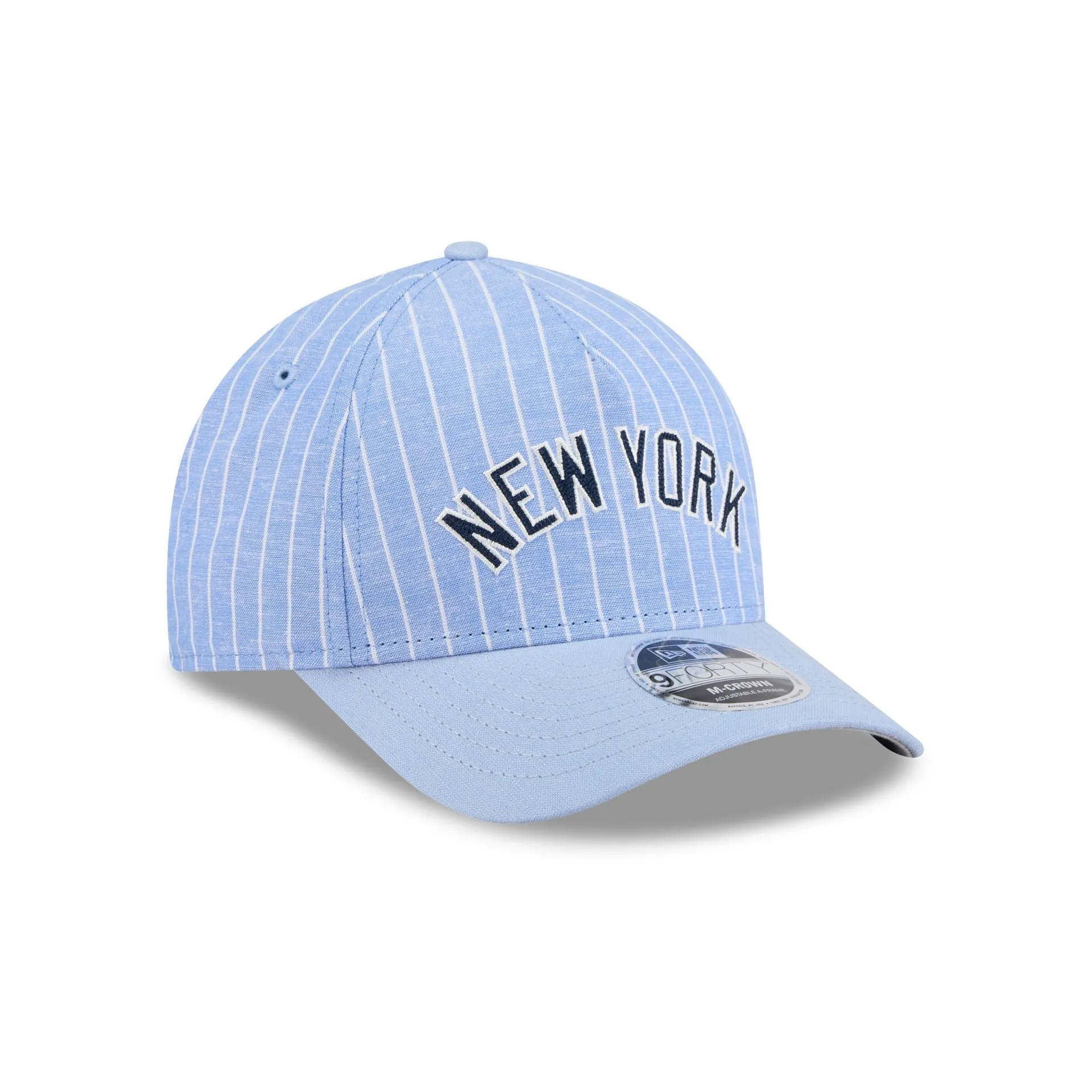 New York Yankees Pinstripe Linen 9FORTY M-Crown A-Frame Snapback Hat sold by New Era product image thumbnail 3