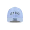New York Yankees Pinstripe Linen 9FORTY M-Crown A-Frame Snapback Hat sold by New Era