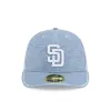 San Diego Padres Hand Stitched Chambray Low Profile 59FIFTY Fitted Hat sold by New Era