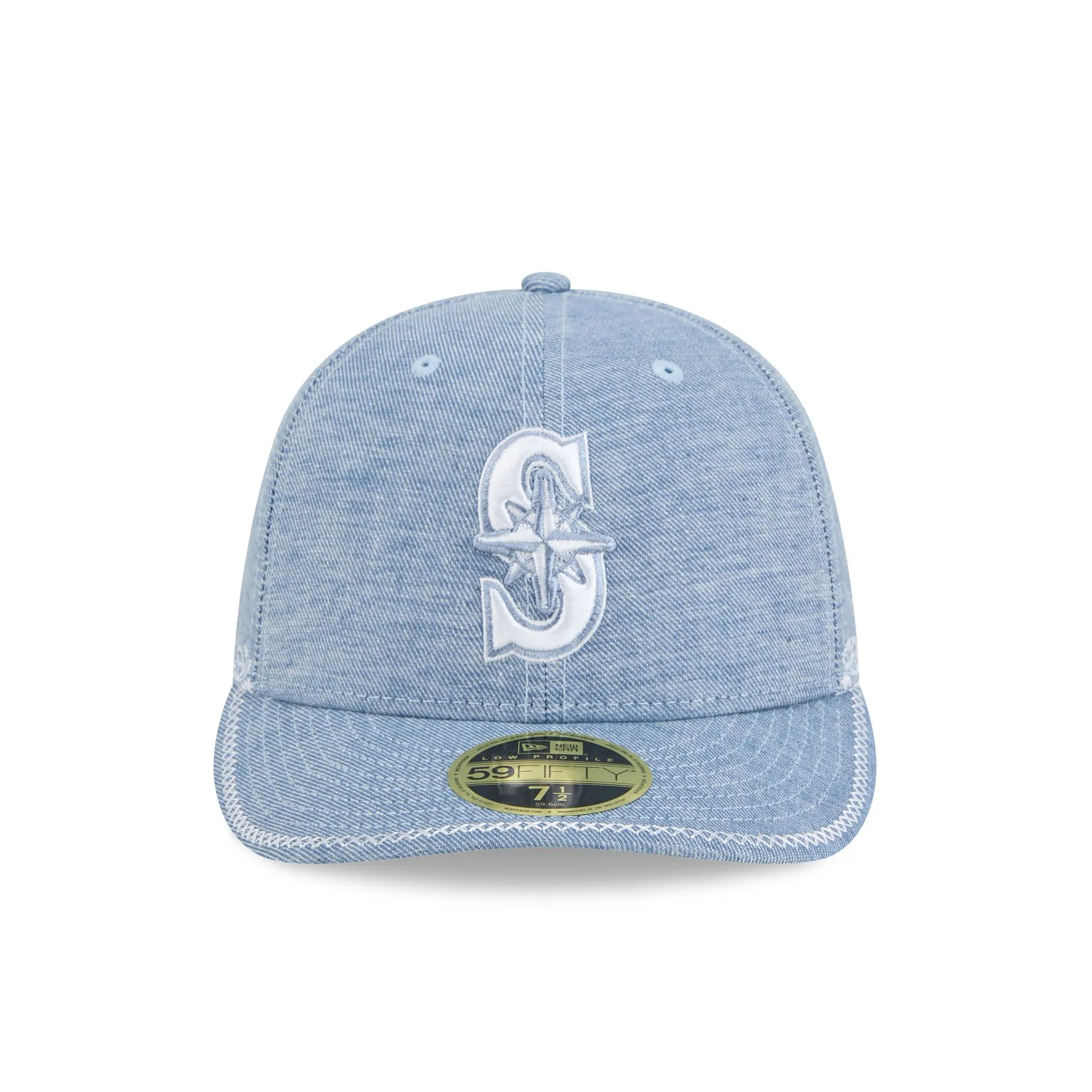 Seattle Mariners Hand Stitched Chambray Low Profile 59FIFTY Fitted Hat sold by New Era product image thumbnail 2