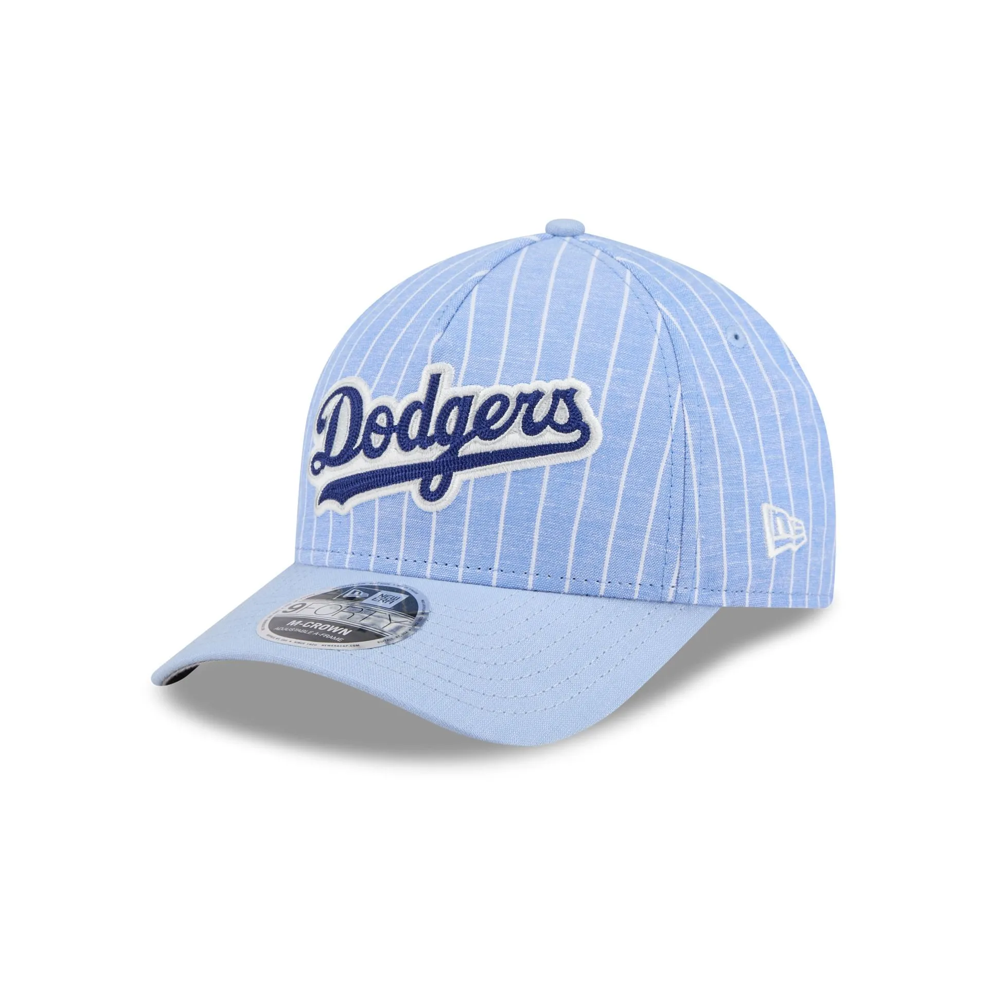 Los Angeles Dodgers Pinstripe Linen 9FORTY M-Crown A-Frame Snapback Hat sold by New Era