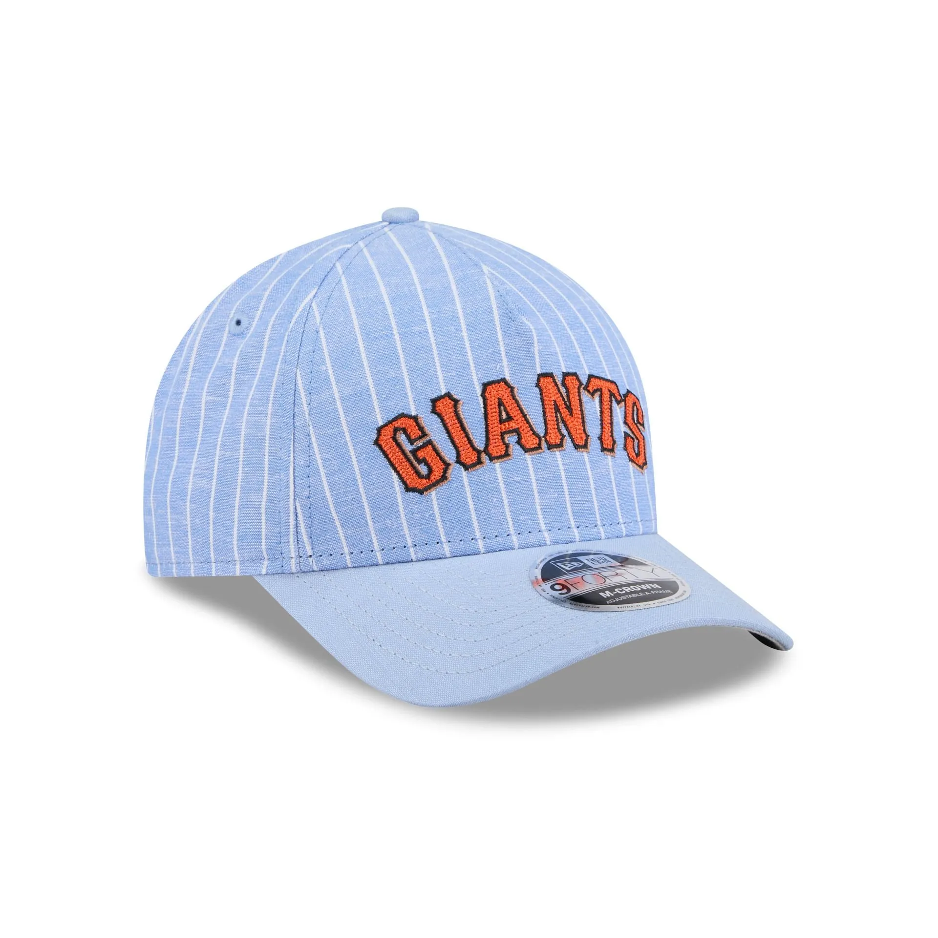 San Francisco Giants Pinstripe Linen 9FORTY M-Crown A-Frame Snapback Hat sold by New Era product image thumbnail 3