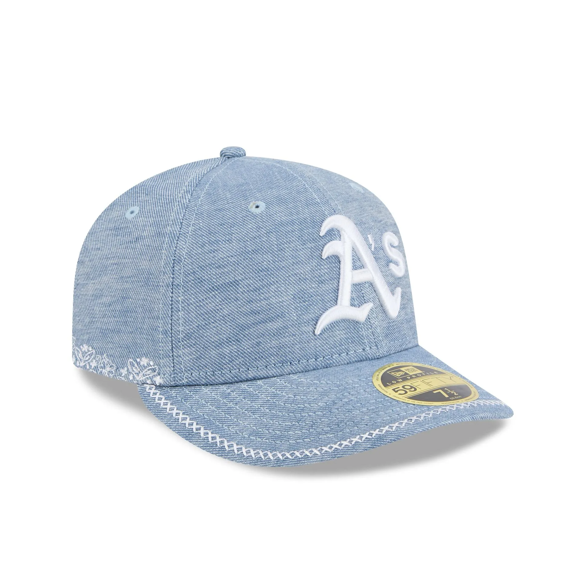 Oakland Athletics Hand Stitched Chambray Low Profile 59FIFTY Fitted Hat sold by New Era product image thumbnail 3