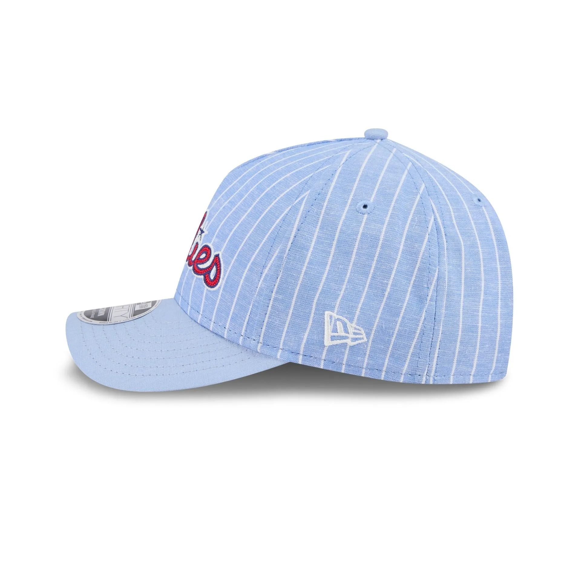 Philadelphia Phillies Pinstripe Linen 9FORTY M-Crown A-Frame Snapback Hat sold by New Era product image thumbnail 4