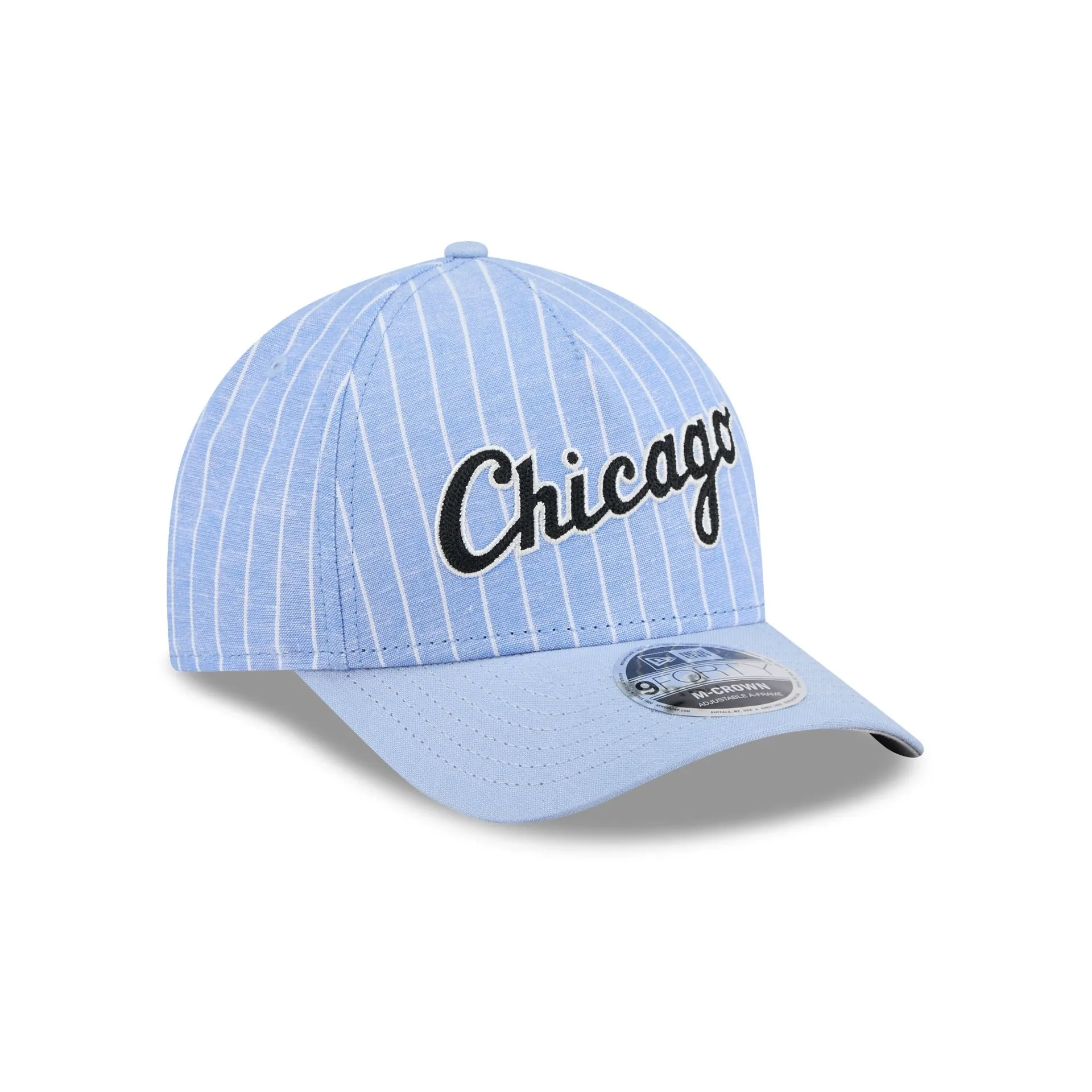 Chicago White Sox Pinstripe Linen 9FORTY M-Crown A-Frame Snapback Hat sold by New Era product image thumbnail 3