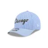 Chicago White Sox Pinstripe Linen 9FORTY M-Crown A-Frame Snapback Hat sold by New Era