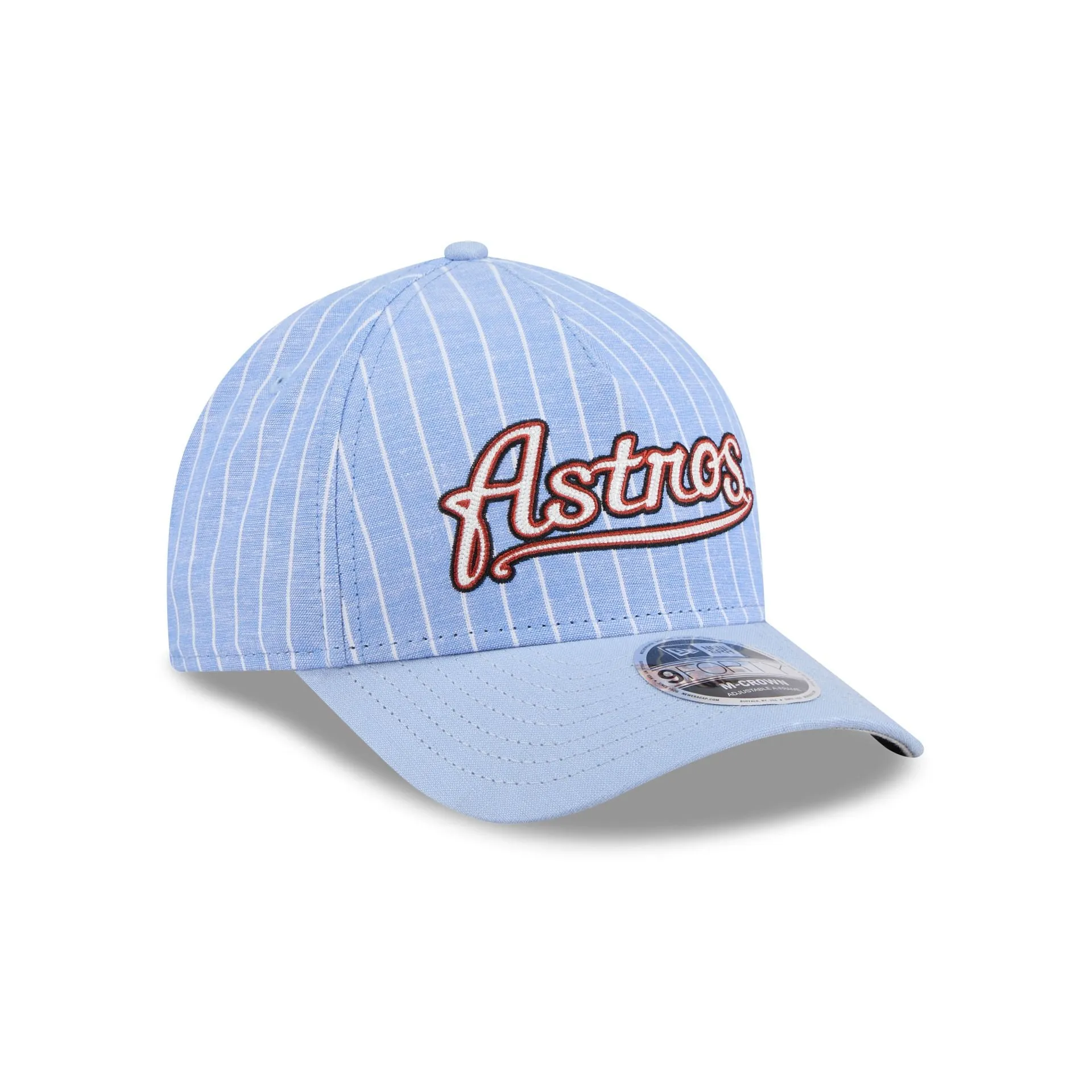 Houston Astros Pinstripe Linen 9FORTY M-Crown A-Frame Snapback Hat sold by New Era product image thumbnail 3