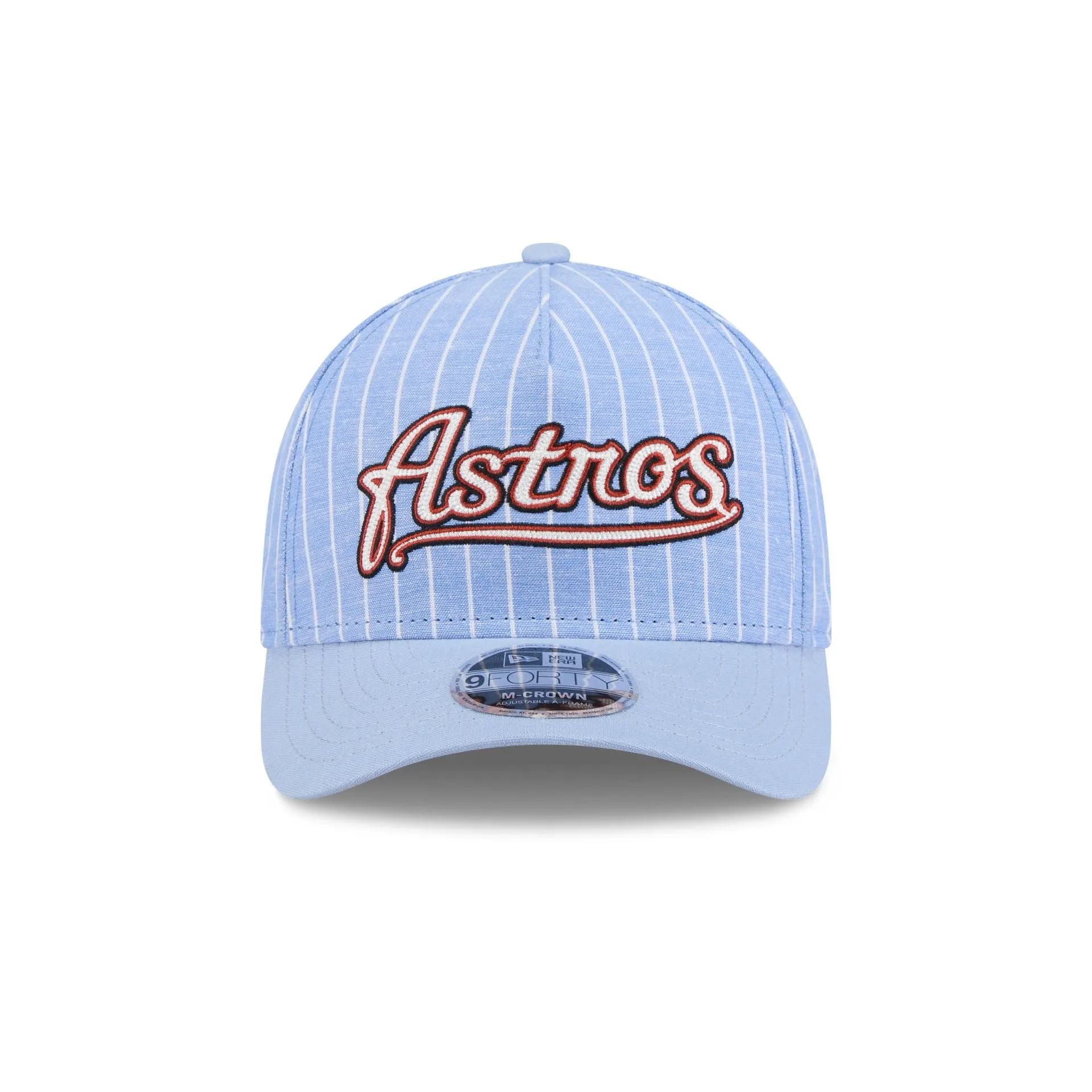 Houston Astros Pinstripe Linen 9FORTY M-Crown A-Frame Snapback Hat sold by New Era product image thumbnail 2