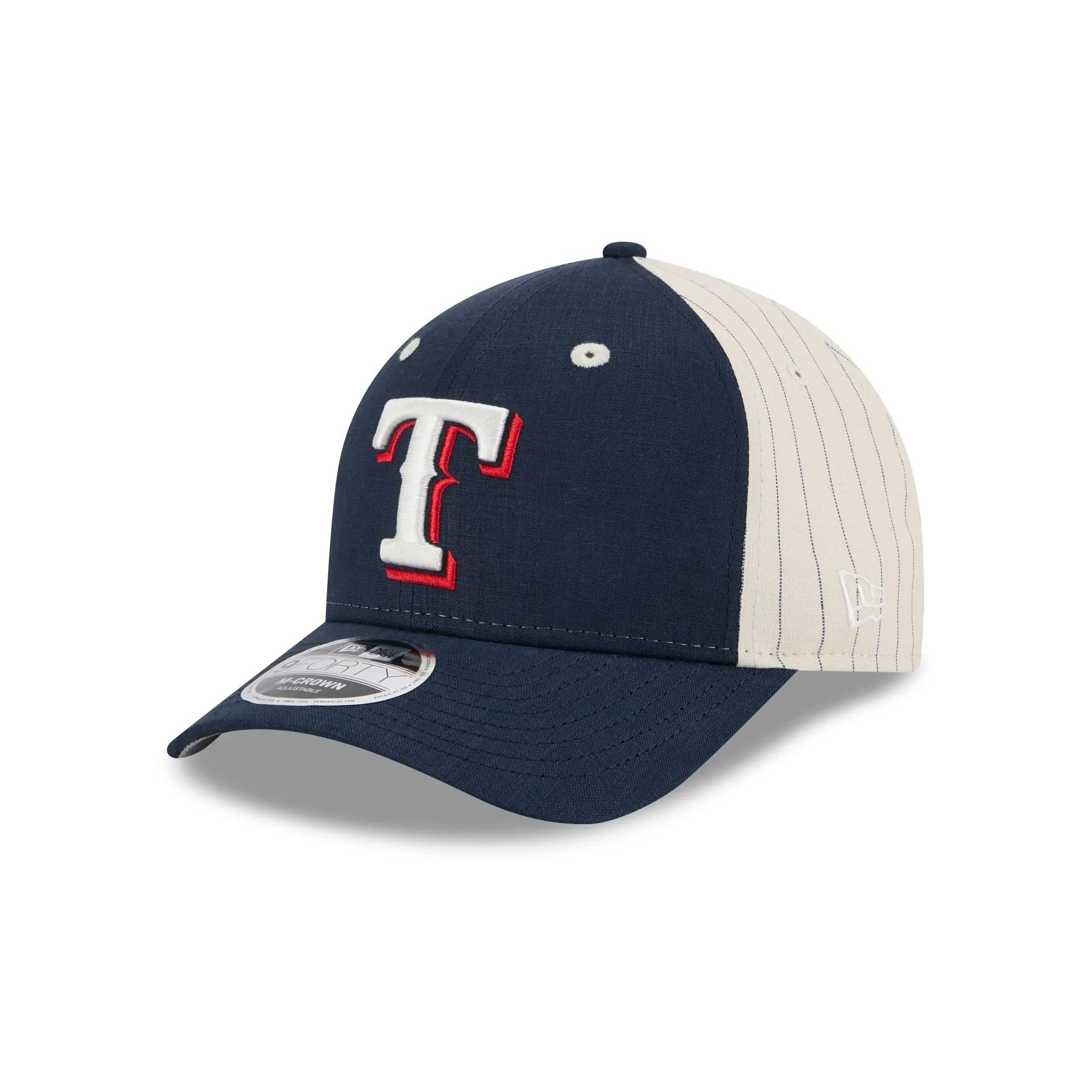 Texas Rangers Linen 9FORTY M-Crown Snapback Hat sold by New Era