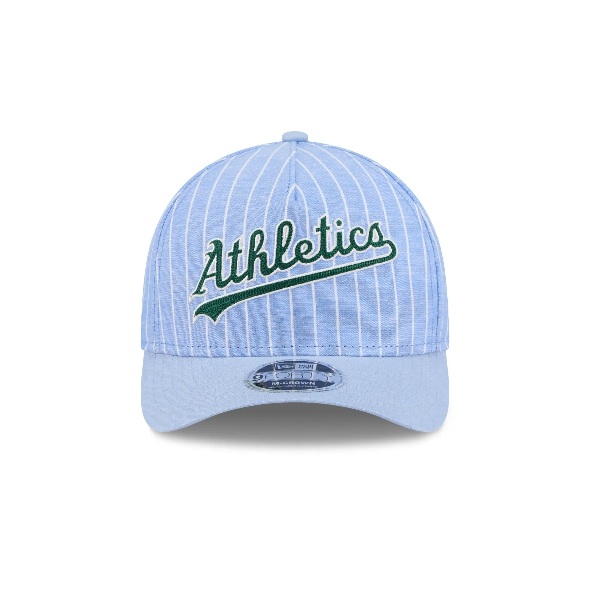 Oakland Athletics Pinstripe Linen 9FORTY M-Crown A-Frame Snapback Hat sold by New Era product image thumbnail 2