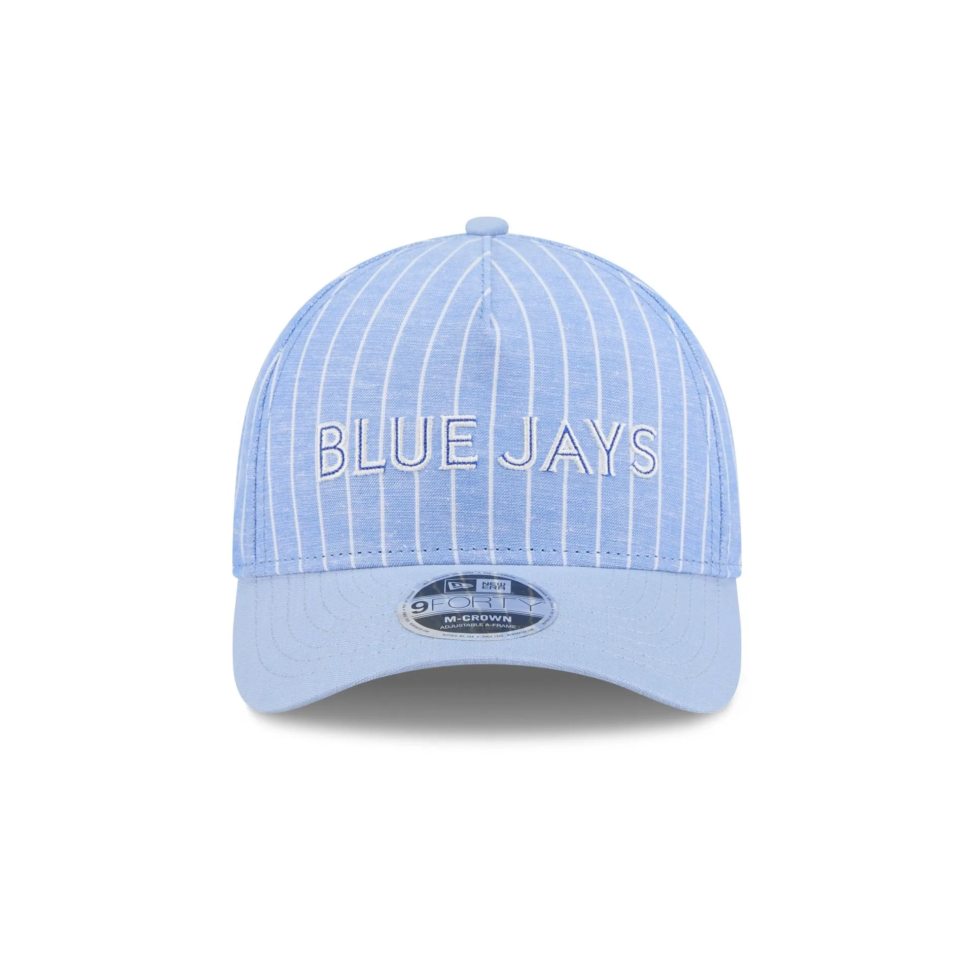 Toronto Blue Jays Pinstripe Linen 9FORTY M-Crown A-Frame Snapback Hat sold by New Era product image thumbnail 2