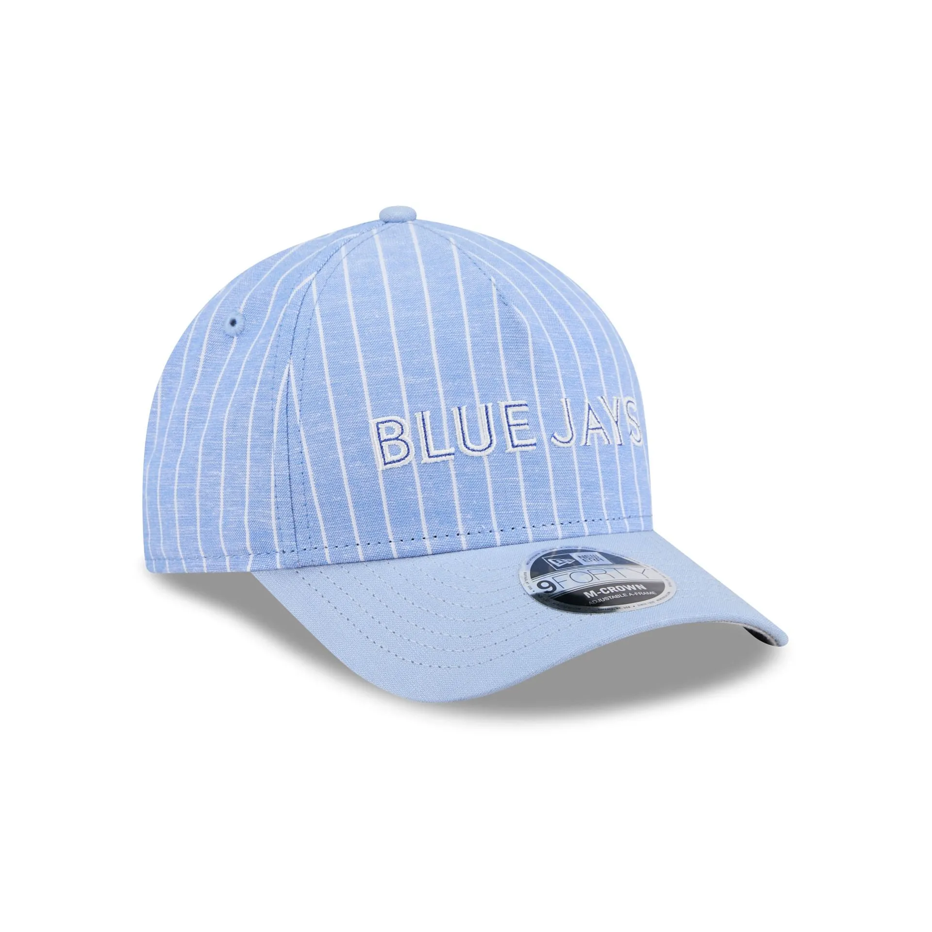 Toronto Blue Jays Pinstripe Linen 9FORTY M-Crown A-Frame Snapback Hat sold by New Era product image thumbnail 3