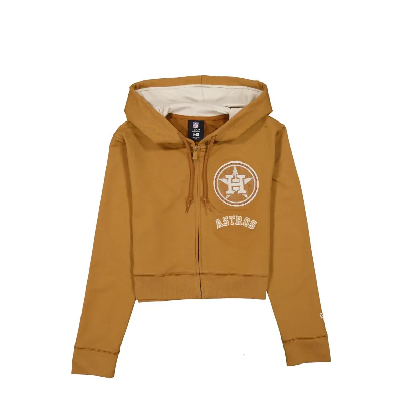 Houston Astros Light Bronze Logo Select Women's Full-Zip Hoodie sold by New Era