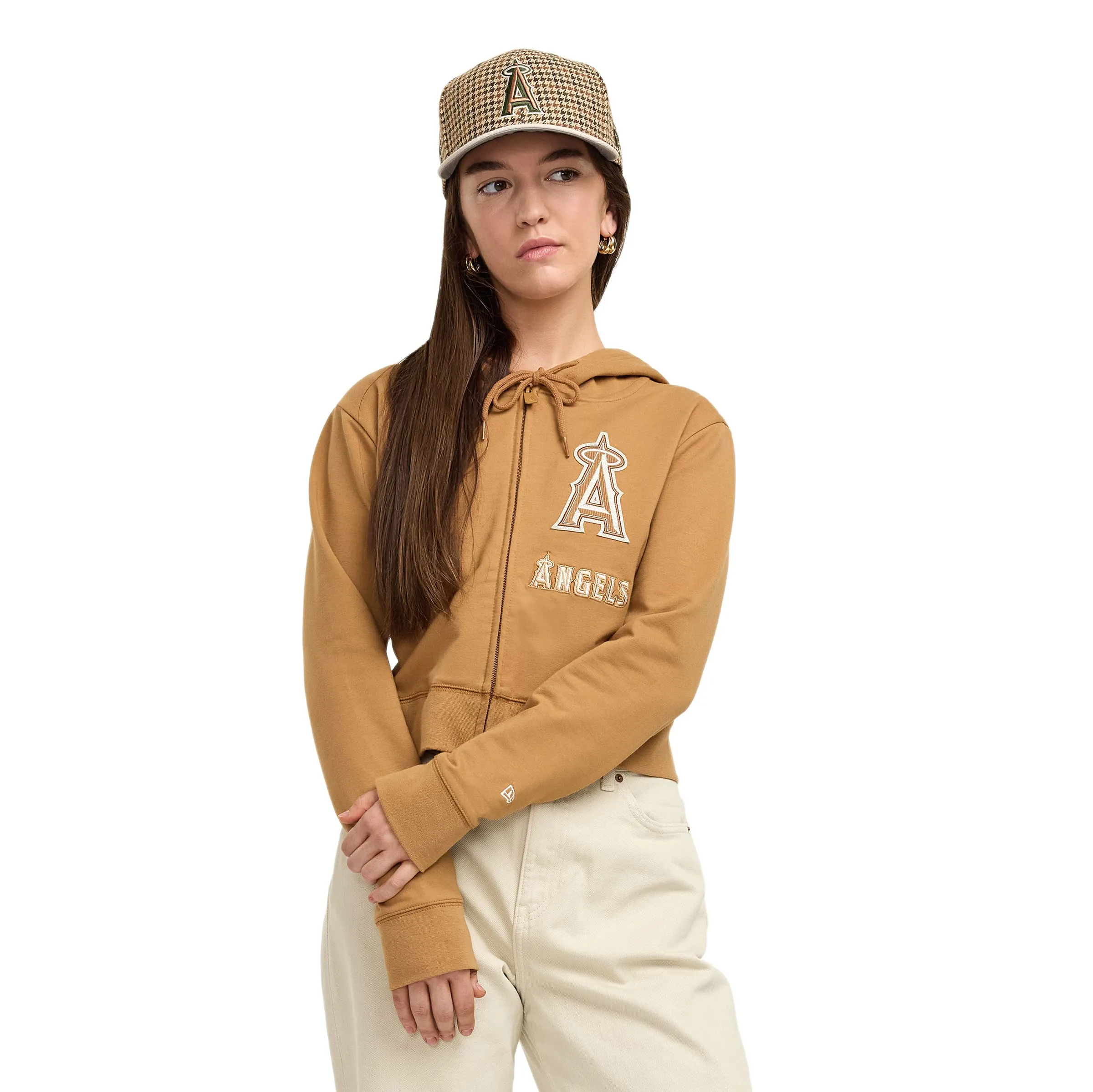 Los Angeles Dodgers Light Bronze Logo Select Women's Full-Zip Hoodie sold by New Era product image thumbnail 2