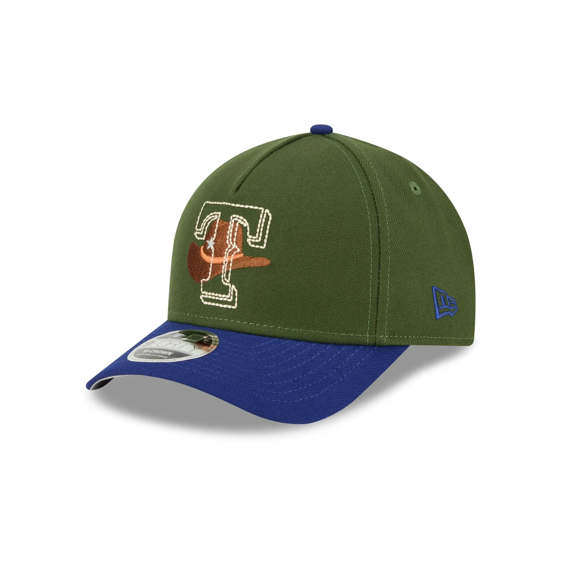 Texas Rangers City Feature 9FORTY M-Crown A-Frame Snapback Hat sold by New Era