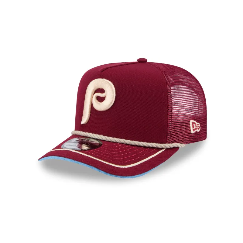 Philadelphia Phillies Vintage Team Rope 9FIFTY A-Frame Trucker sold by New Era