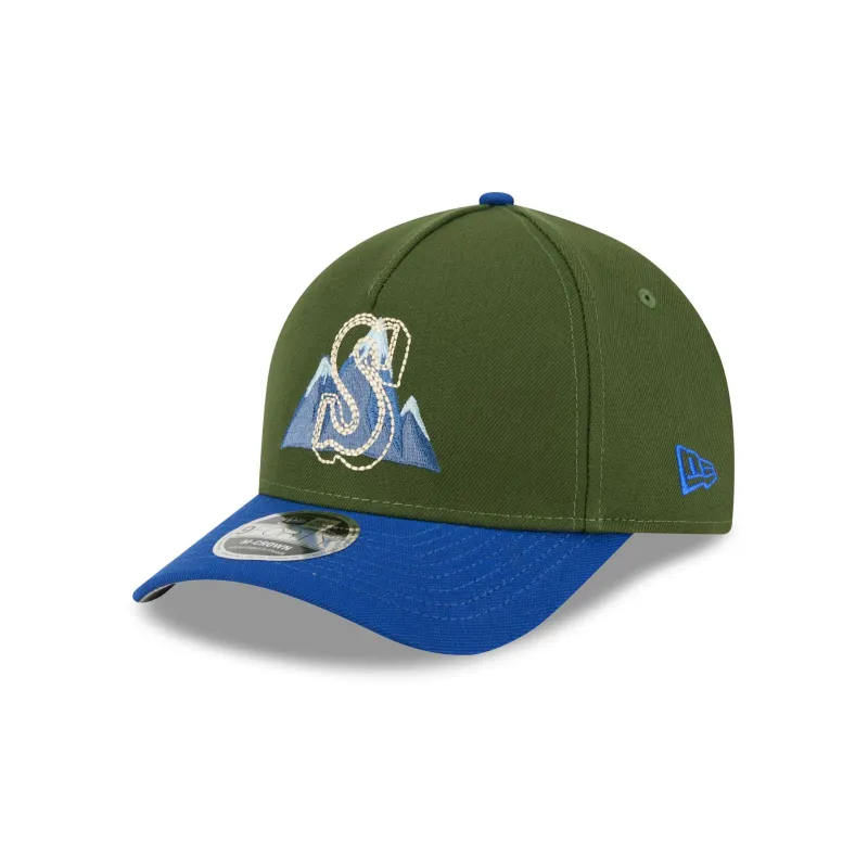 Seattle Mariners City Feature 9FORTY M-Crown A-Frame Snapback Hat sold by New Era