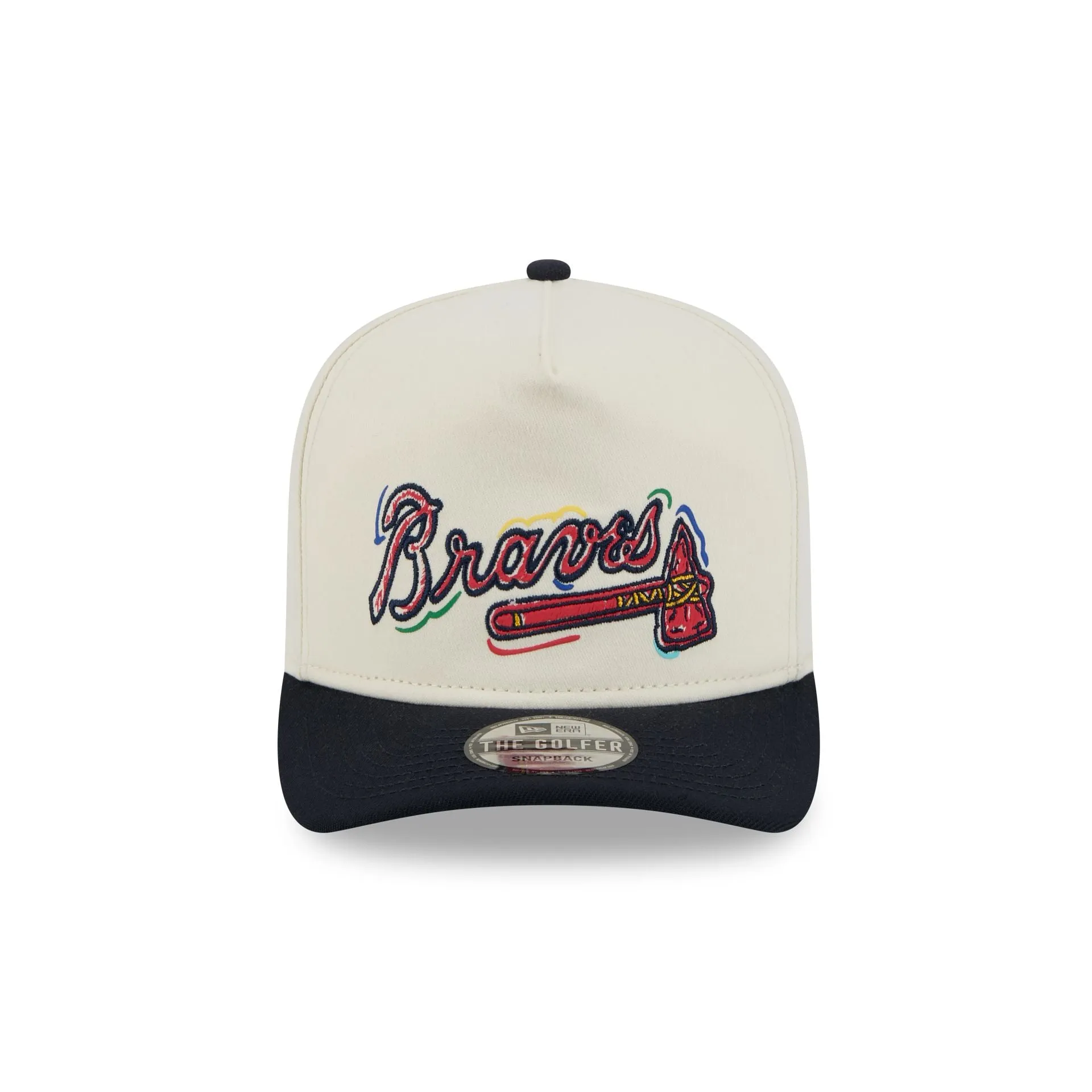 Atlanta Braves Team Scribble Golfer Hat sold by New Era product image thumbnail 2